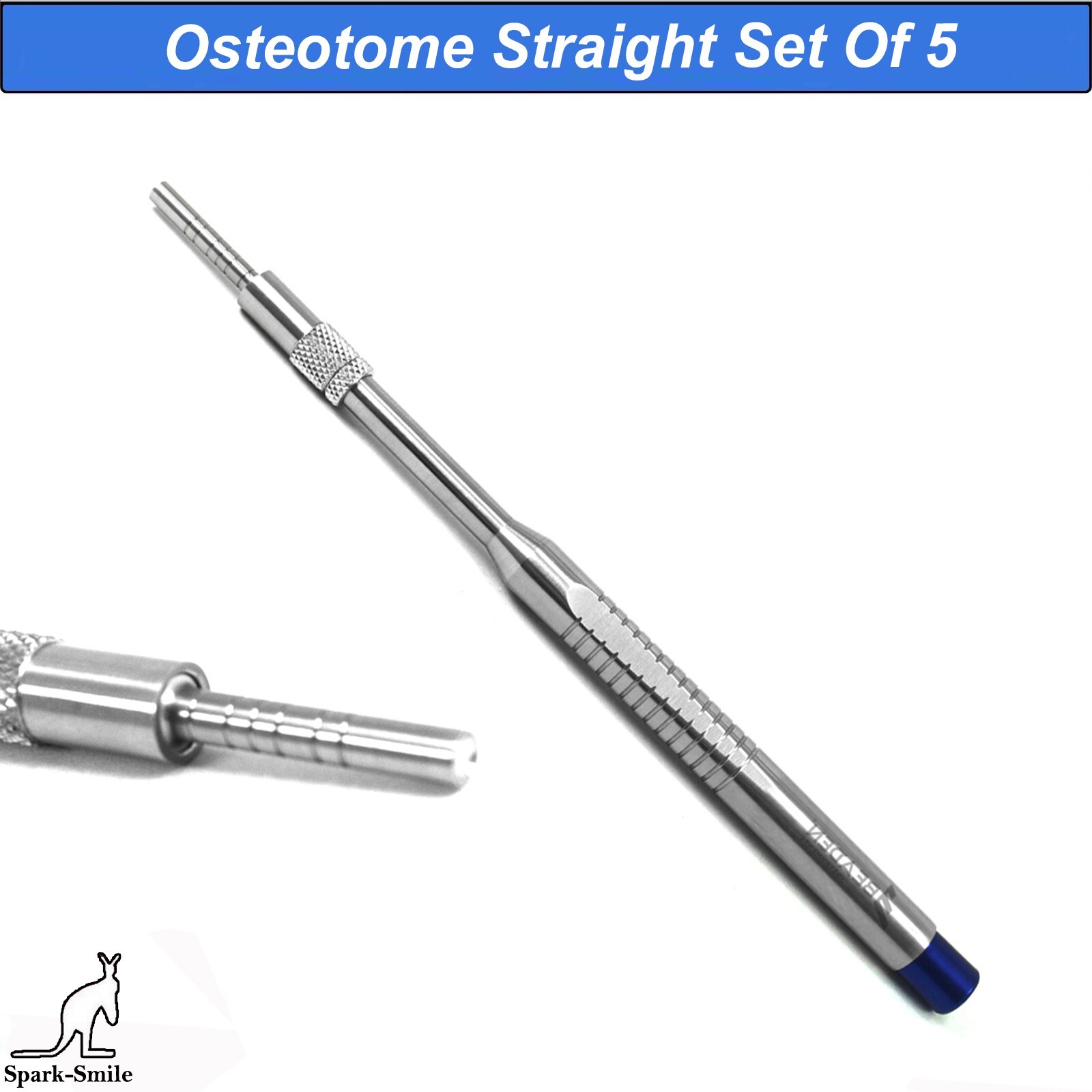Osteotomes Kit Concave Tip 5 Pcs Set Dental Implants Surgical New