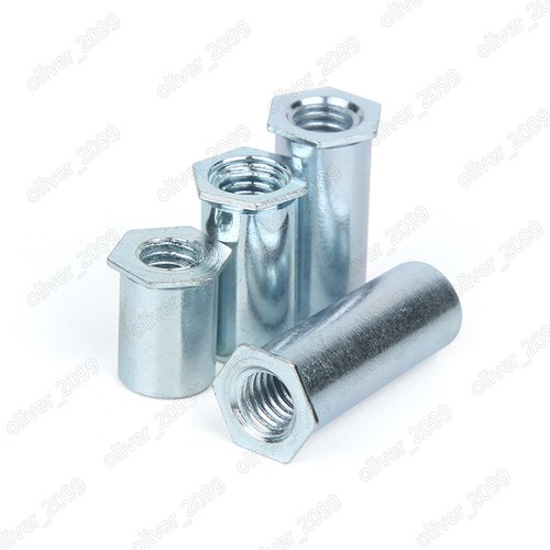Tuercas de remache hueco de acero galvanizado 4,8 cabeza hexagonal plana M2 M2,5 M3 M4 M5 M6 - Imagen 3 de 6
