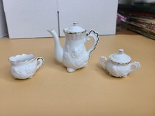 3 Ceramic Miniature Tea Set