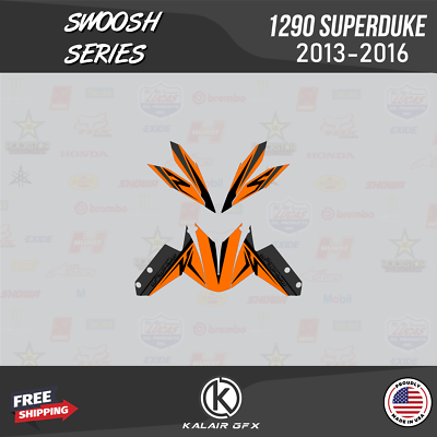 Graphics Kit for KTM 1290 Super Duke (2013-2016) Swoosh-Orange