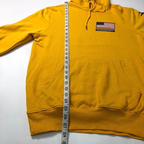 Sudadera con capucha de algodón Penn Sport para hombre mostaza bandera americana pequeña - Imagen 8 de 14