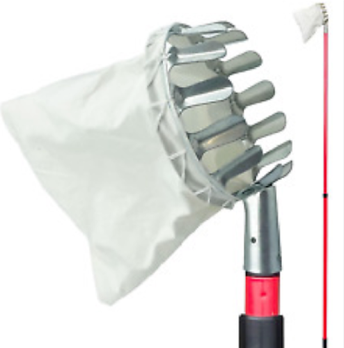 Raccoglifrutta Telescopico 4 Metri QWORK - Con Sacchetto, Acciaio Inox, Per Frutta Alta - Foto 5