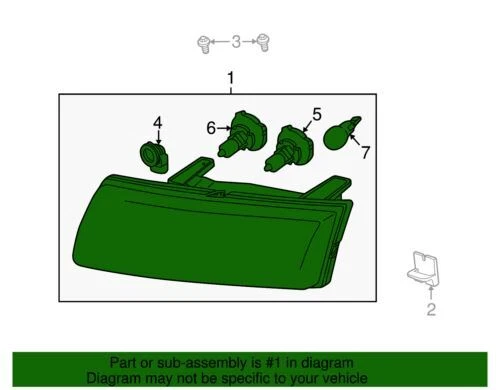 Genuine GM 2002-2004 Saturn Vue Headlamp With Turning Signal Assembly 22702945 - Image 2 of 2