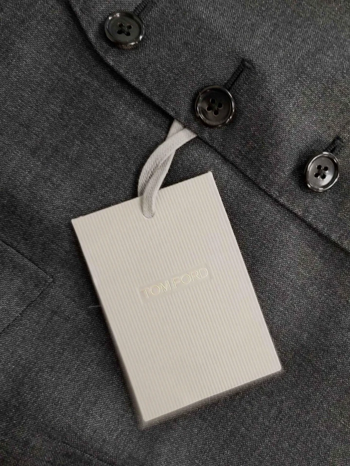 Tom Ford Men's Gray Wool Solid Suit Waistcoat Vest Size 52L - Image 2 of 3