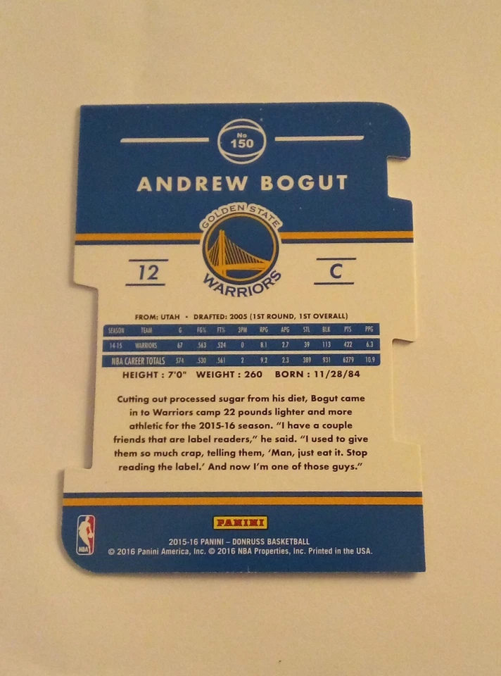 Holograma troquelado Panini Donruss Inspirations 2015-16 azul SSP Andrew Bogut 10/12 Foto 2 de 2