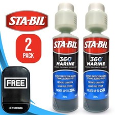 2 x STA-BIL Stabil 360? Marine Ethanol Fuel Stabilizer Petrol Treatment 250ml+M