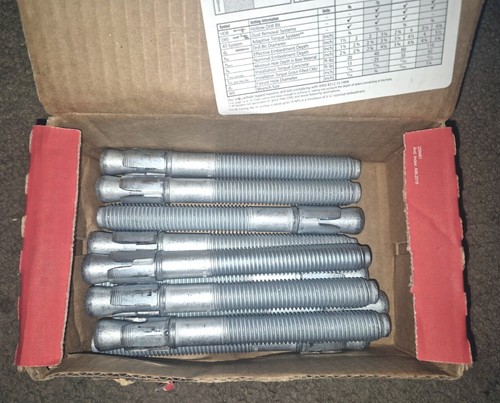 Hilti 3/4" x 7" KWIK BOLZEN 1-KOHLENSTOFF VERZINKT BETON KEILANKER (10ER PACK) - Bild 2 von 5