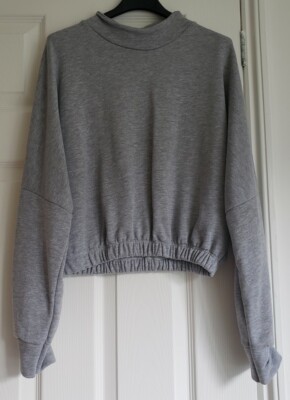 Neu Damen Pullover/Pulli grau Größe M
