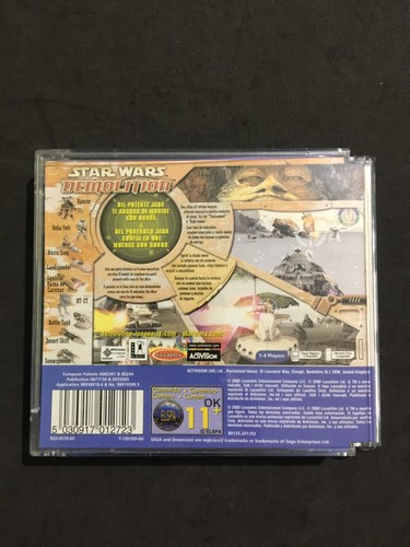 STAR WARS DEMOLITION SEGA DREAMCAST PAL ITALIEN ESPAGNE UTILISÉ COMPLET - Photo 2/9