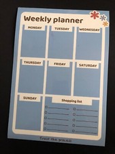2 piece magnetic planner and calendar with markers and eraser