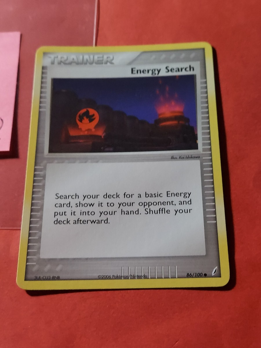 2006 Pokemon EX Crystal Guardians #86 Energy Search, C, NF/H 2006 Pokemon EX Crystal Guardians #86 Energy Search, C, NF/H