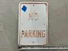 No Parking Embossed vintage metal/steel heavy sign 12" x 18"