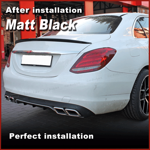 PP Rear Bumper Diffuser W/Exhaust Tips For Mercedes Benz C Class W205 C300 Sedan - Bild 3 von 13