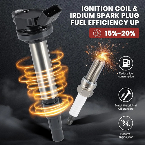 UF596 Confezione Bobina Accensione e Candele Iridio Compatibile con Toyota Corolla... - Foto 6 di 7