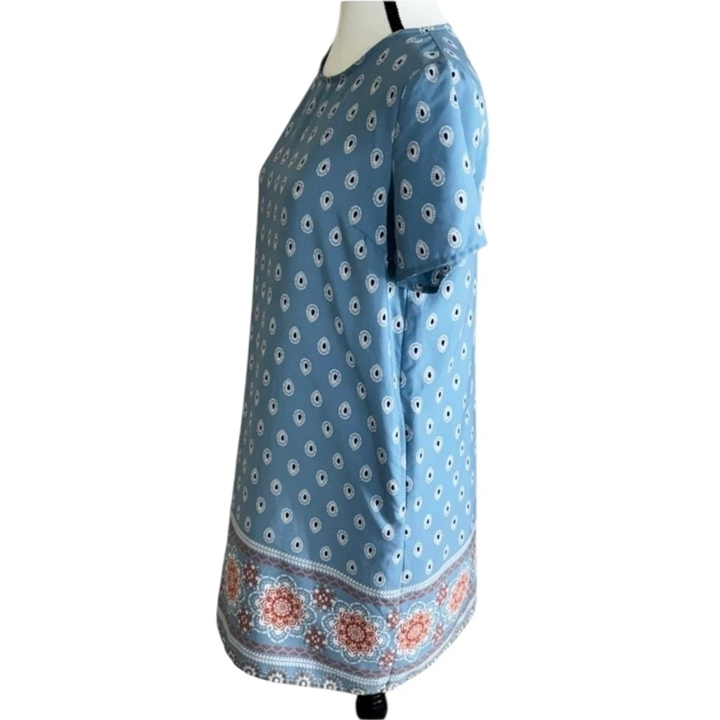 UNDERCOVER Abito a tubino Lulus Secret Paradise blu stampa S boho viaggio vacanze resort