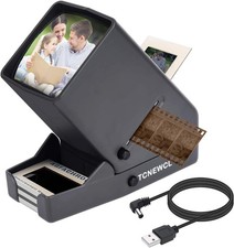 35mm Slide Film Viewer Negative Scanner LED Lighted Desktop 3X Magnification USB