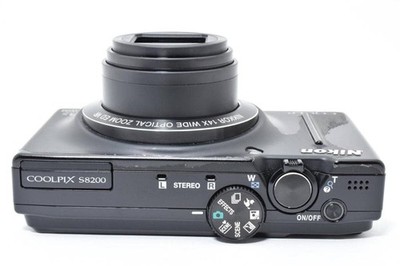 Nikon COOLPIX S8200 black Compact Digital Camera Works well [ Very