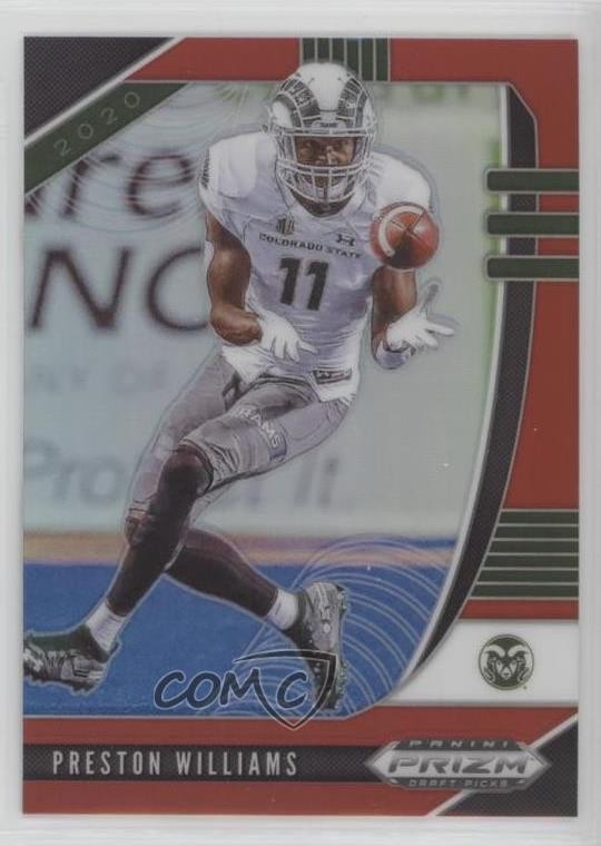 2020 Panini Prizm Draft Picks Red Prizm Preston Williams #84 6f5