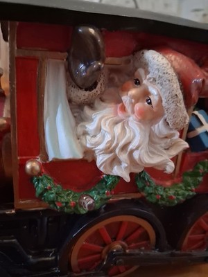 Hand-Painted Christmas Train w/ Santa Doesn't  Lights Up Might Be A Easy Fix