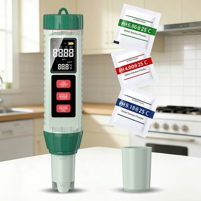 5 in 1 PH+TDS EC Digital Tester Wassertest Meter Messgerät Leitwertmessgerät NEU