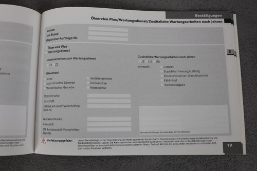 Mercedes Benz Wartungsheft Sprinter 901 "Sep. 2004" Serviceheft "OHNE Einträge" - Bild 6 von 9