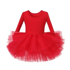 Tutu.kk Little Girls Ballet Tutu Dresses Long Sleeve Sequin Tulle Ballerina O...