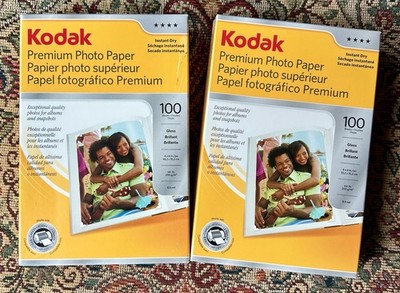 Kodak Premium Photo Paper 4 x 6 Gloss Finish - 2 Packs 200 Sheets Total SEALED
