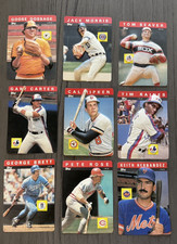 1985 Topps 3D Baseball Stars 9 Card Lot - Brett Rose Ripken Seaver Raines
