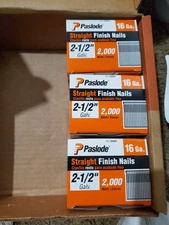 Paslode, 2,000 Count, 2-1/2" Straight, 16 Gauge, Galvanized Finish Nail