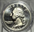 🔥1962 (P) Washington Quarter Gem Proof 90% Silver - Blazer Coin - Great Value🔥