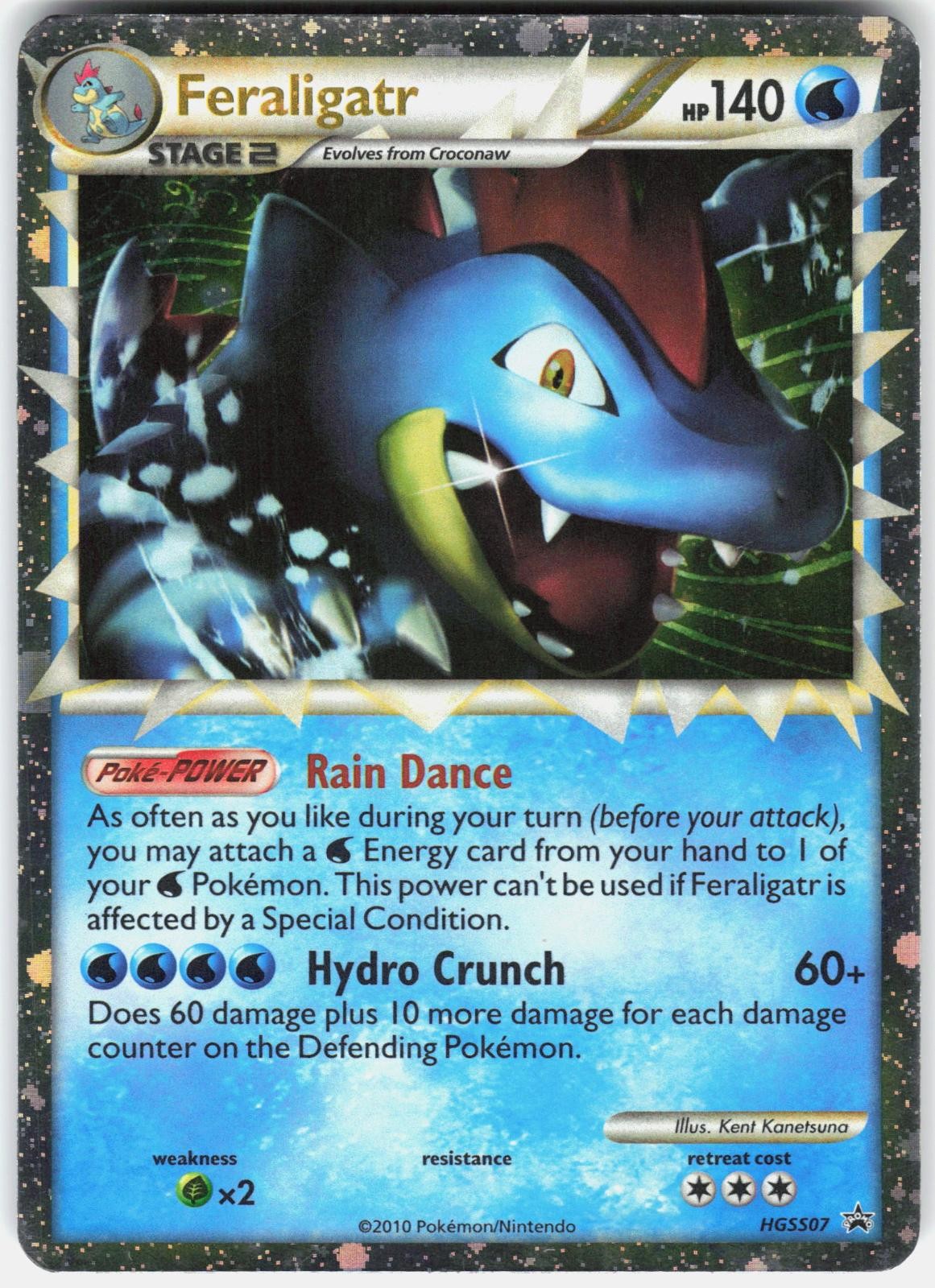 Pokemon Feraligatr HGSS07 Promo HGSS Black Star Promos Pokemon Lightly Played