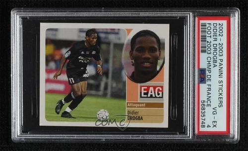 2002-03 Panini Foot Stickers Didier Drogba PSA 4