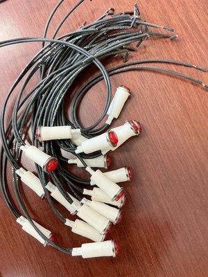 Arcolectric 600V Red Indicator Lens's, Qty-18 available , out of box unused.