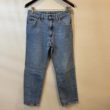 vintage Lee High-Waisted Relaxed Fit Straight-Leg Jeans from the 1990s.