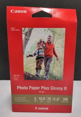 Canon Plus Glossy II PP-301 Inkjet Print Photo Paper - 100 Sheets New