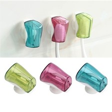 6 Pcs Toothbrush Cover Wall Mount Suction Cup Storage Holder Hanging