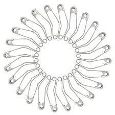 Auvotuis 2 Inch Curved Safety Pins, 120Pcs 2 Inch, Silver