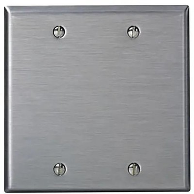 1PC LEVITON MANUFACTURING CO. 84025 SS WP 2G BLANK BOX MNT STD SIZE