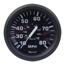FARIA BEEDE 32812 Euro Speedometer 80 MPH - 4, Black