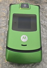 VERY RARE GREEN Motorola RAZR V3c Verizon Wireless Flip Phone IN BOX  READ 