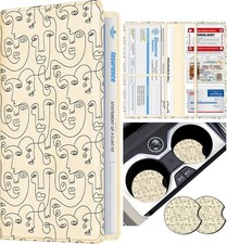 Slohif Car Registration and Insurance Card Holder with Magnetic Shut - Vehicle