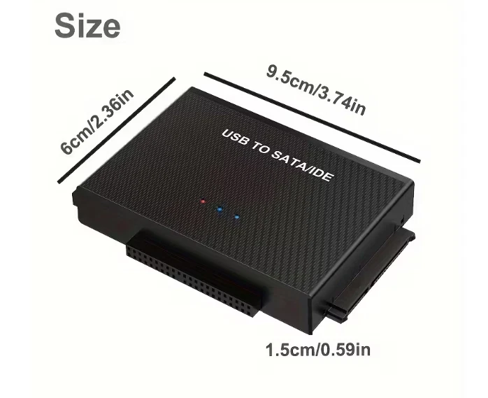 Adattatore ide sata convertitore con alimentatore hard disk Usb gestione pc 2.5  - Immagine 4 di 4