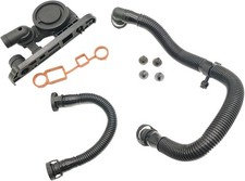 06F129101P PCV Valve Crankcase Breather Hose w/Gaskets Kit for Audi A4 Black