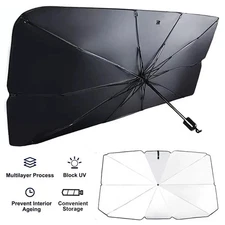 Car Windshield Sun Shade Foldable Umbrella Front Window Cover Visor Umbrella