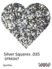 WOW Sparkles Glitter 15ml-Silver Squares .035 - 5A0030F3-1H1VH