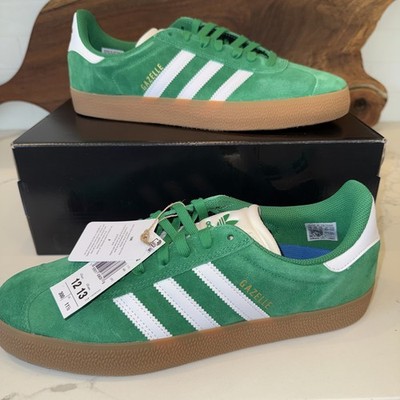 Adidas Gazelle ADV Shoes Size 12M Court Green/White/Gum JH5247 - Free Shipping!