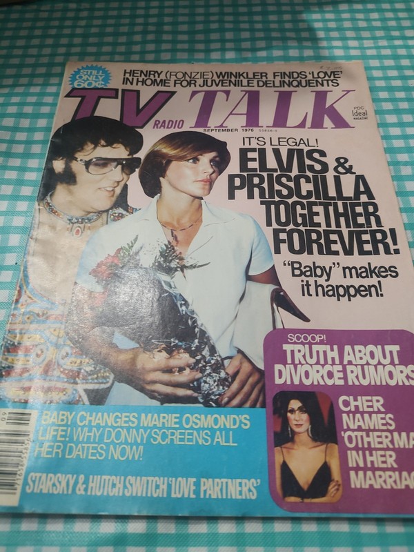 Vtg TV and Radio Talk Magazine Sep 1976 Elvis Presley Cover