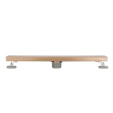 Oatey Designline Decorative Linear Shower Drain Wave Grate Stainless