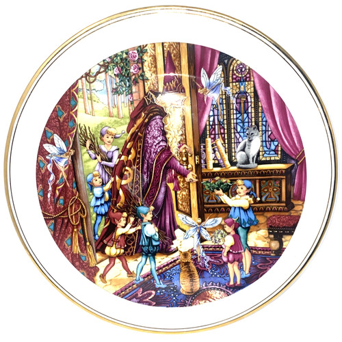 Royal Doulton Spellbinder Plate Welcome Home 10.5" Pixies Wizard Cats