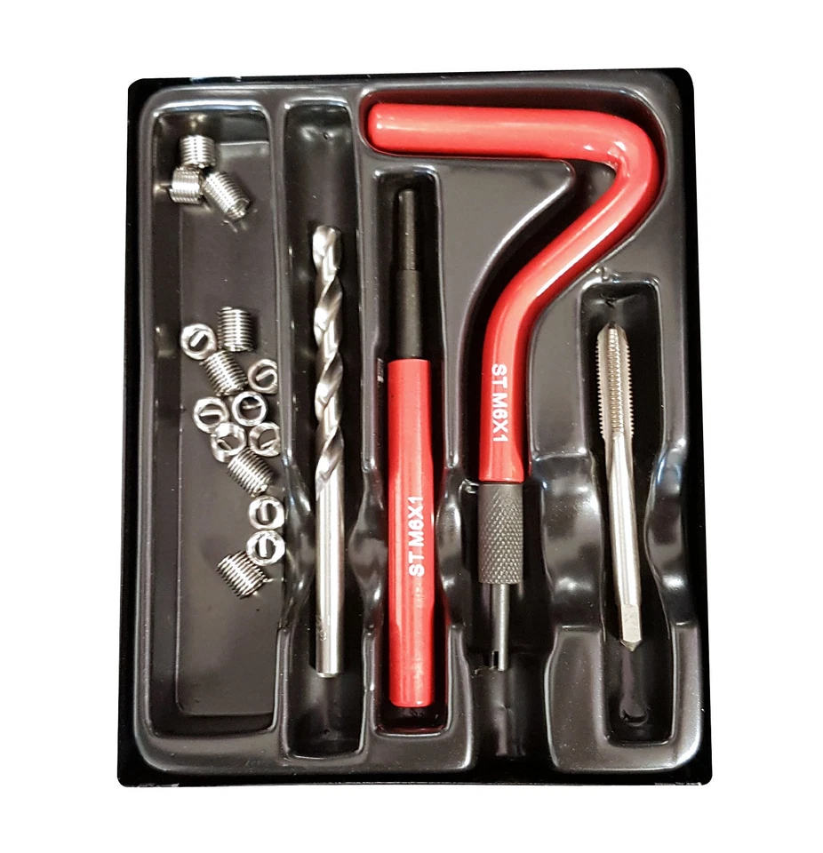 KIT FILETS RAPPORTES M6 X 100 Type HELICOIL POUR REPARATION DE FILETAGE - Photo 1/1